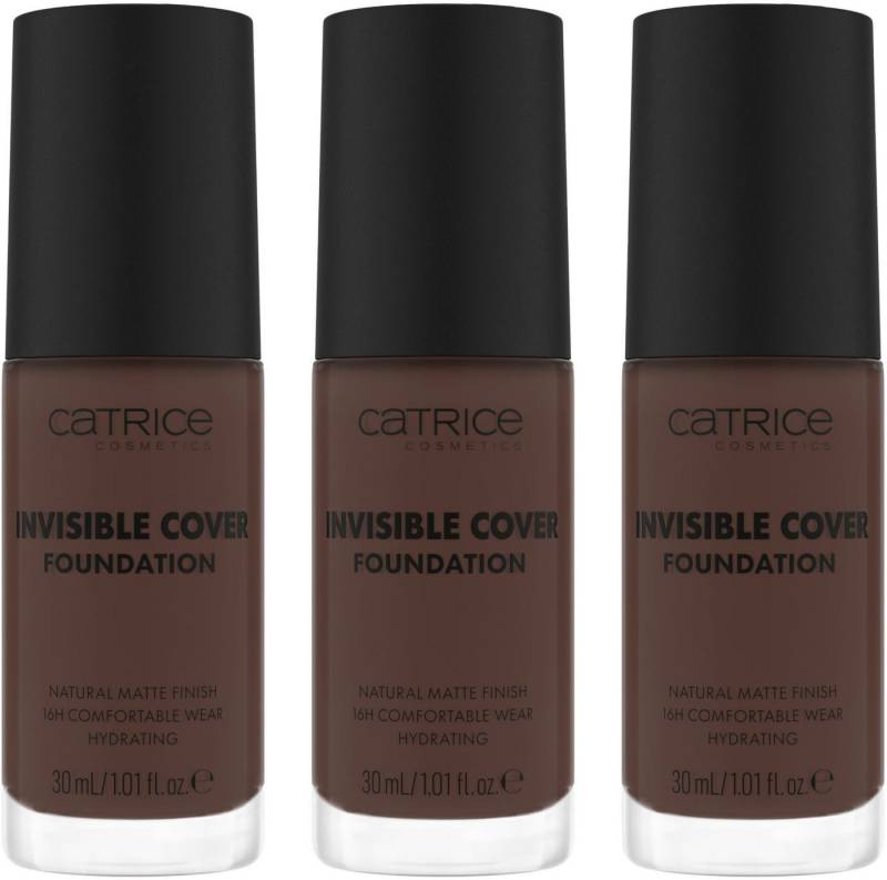 Catrice Foundation Invisible Cover Foundation, 3-tlg., mit langanhaltendem Finish von Catrice