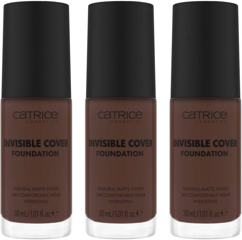 Catrice Foundation Invisible Cover Foundation, 3-tlg., mit langanhaltendem Finish von Catrice