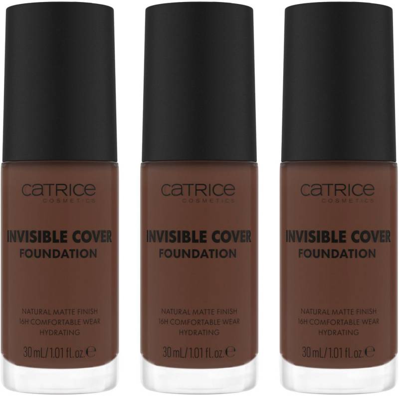 Catrice Foundation Invisible Cover Foundation, 3-tlg., mit langanhaltendem Finish von Catrice