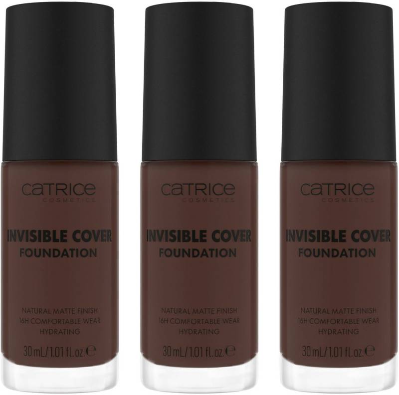 Catrice Foundation Invisible Cover Foundation, 3-tlg., mit langanhaltendem Finish von Catrice