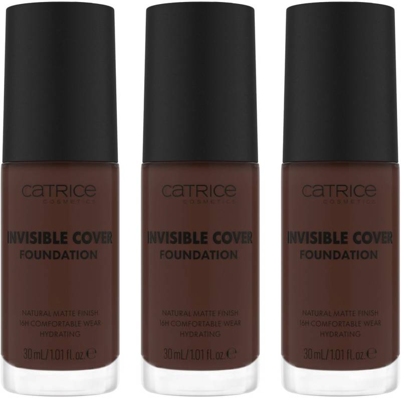 Catrice Foundation Invisible Cover Foundation, 3-tlg., mit langanhaltendem Finish von Catrice