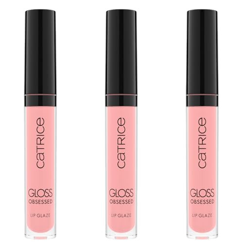 Catrice Gloss Obsessed Lip Glaze, Lipgloss, Nr. 020, Pink, glänzend, strahlend frisch, vegan, ohne Alkohol, ohne Konservierungsstoffe, ohne Parabene, 3er Pack (3x2.5ml) von Catrice