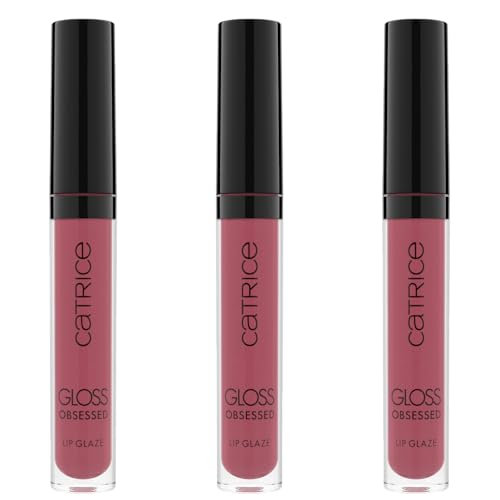 Catrice Gloss Obsessed Lip Glaze, Lipgloss, Nr. 040, Pink, glänzend, strahlend frisch, vegan, ohne Alkohol, ohne Konservierungsstoffe, ohne Parabene, 3er Pack (3x2.5ml) von Catrice
