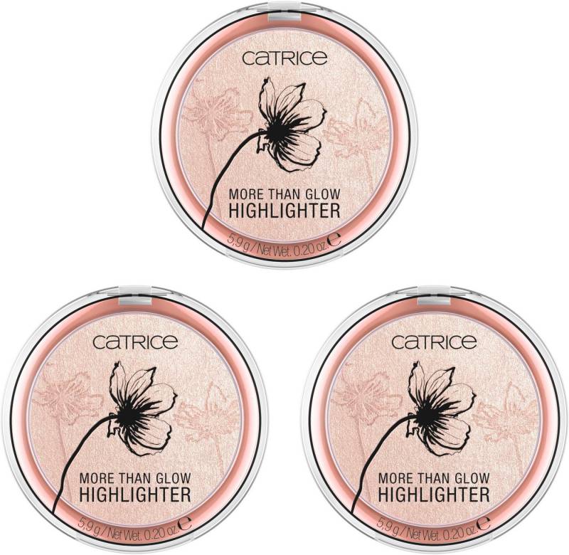 Catrice Highlighter More Than Glow Highlighter, 3-tlg., mit metallisch-glänzendem Schimmer-Effekt von Catrice