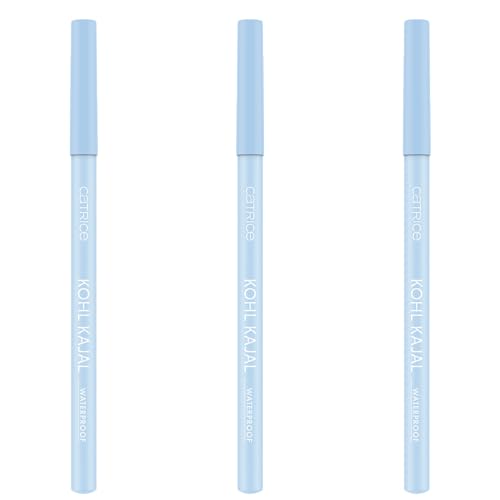 Catrice Kohl Kajal Waterproof, Kajalstift, Nr. 160, Blau, definierend, glänzend, schimmernd, vegan, wasserfest, ohne Mikroplastikpartikel, Nanopartikel frei, 3er Pack (3x0.78g) von Catrice