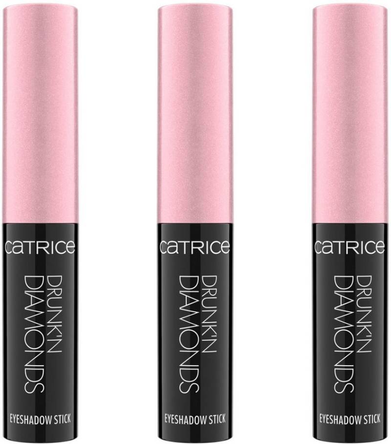 Catrice Lidschatten Drunk'n Diamonds Eyeshadow Stick, 3-tlg., Stick-Format für schnellen und unkomplizierten Einsatz von Catrice