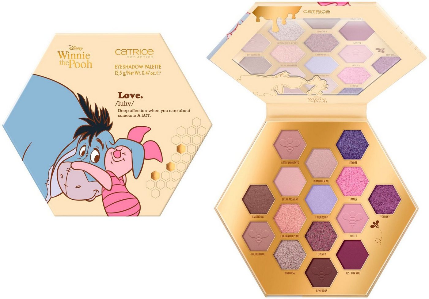 Catrice Lidschatten-Palette Disney Winnie the Pooh Eyeshadow Palette, Augen-Make-Up mit 15 abgestimmten Shades, vegan von Catrice