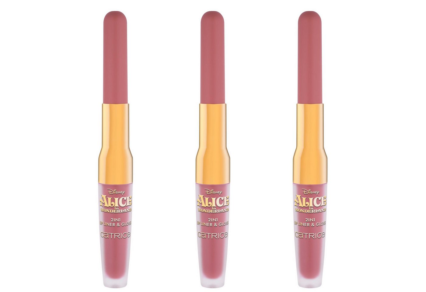 Catrice Lipgloss Disney Alice in Wonderland 2in1 Lip Liner & Gloss, 3-tlg. von Catrice