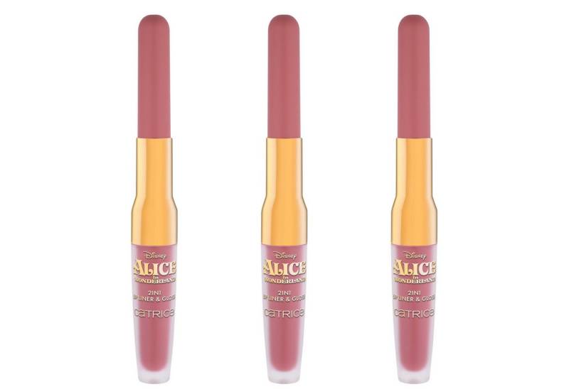 Catrice Lipgloss Disney Alice in Wonderland 2in1 Lip Liner & Gloss, 3-tlg. von Catrice