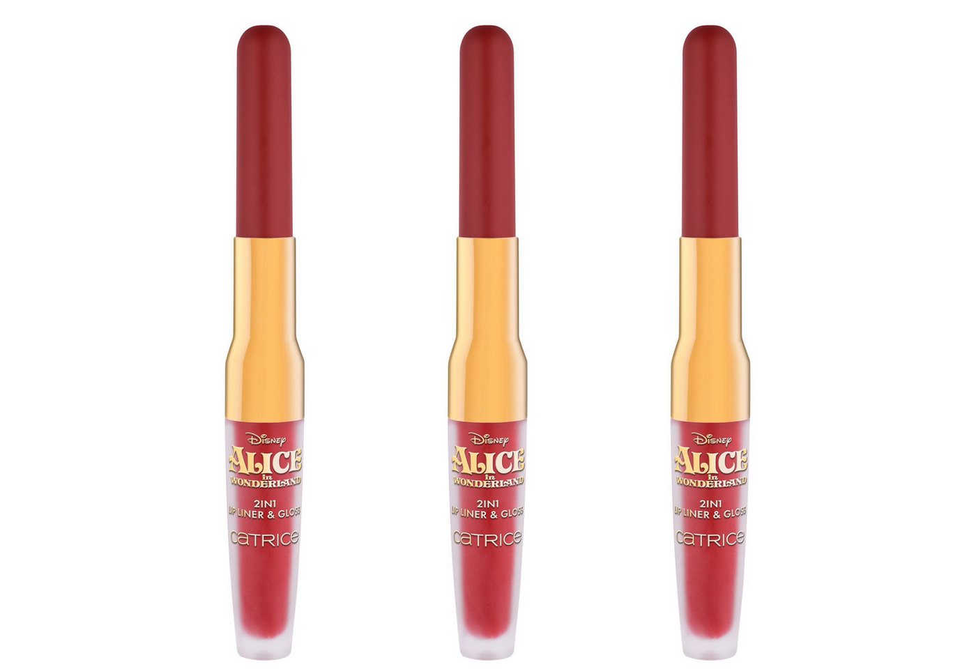 Catrice Lipgloss Disney Alice in Wonderland 2in1 Lip Liner & Gloss, 3-tlg. von Catrice