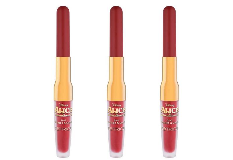 Catrice Lipgloss Disney Alice in Wonderland 2in1 Lip Liner & Gloss, 3-tlg. von Catrice
