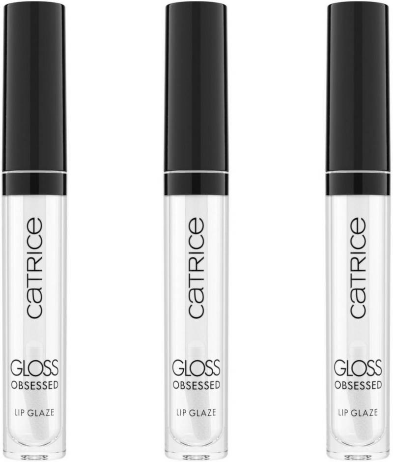 Catrice Lipgloss Gloss Obsessed Lip Glaze, 3-tlg., Angereichert mit Macadamiasamenöl und Vitamin E, pflegt die Lippen von Catrice