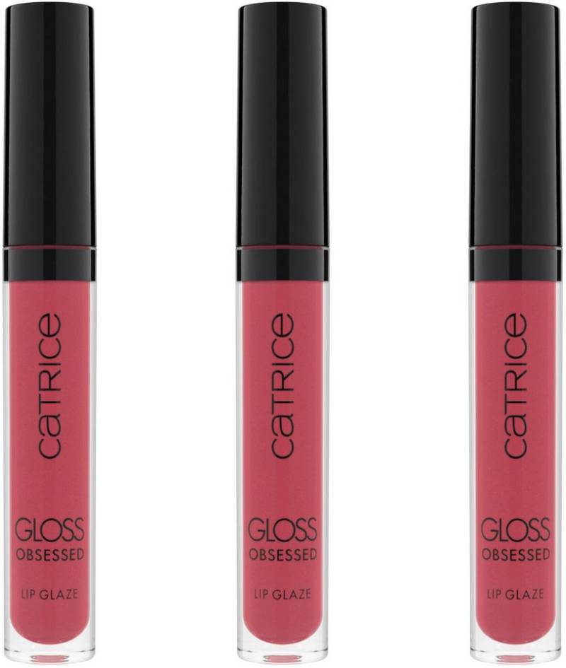Catrice Lipgloss Gloss Obsessed Lip Glaze, 3-tlg., Vielseitig: solo oder als glänzendes Finish verwendbar von Catrice