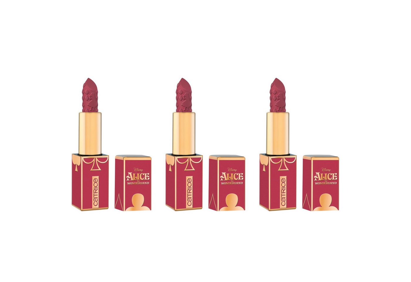 Catrice Lippenstift Disney Alice in Wonderland Semi-Matte Lipstick, 3-tlg. von Catrice