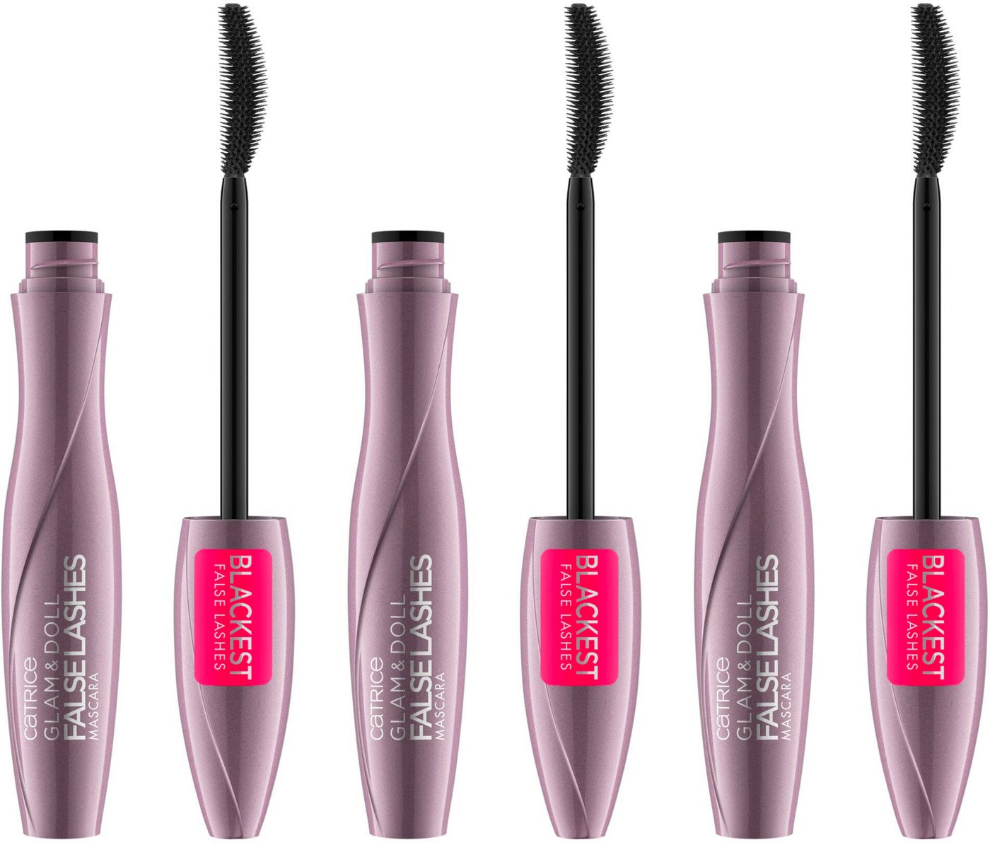 Catrice Mascara Glam&Doll False Lashes Mascara, 3-tlg., mit gebogerner Elastomerbürste von Catrice