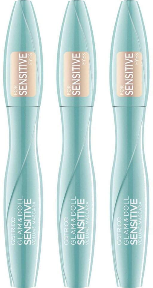 Catrice Mascara Glam & Doll Sensitive Volume, 3-tlg., mit präziser Bürste von Catrice