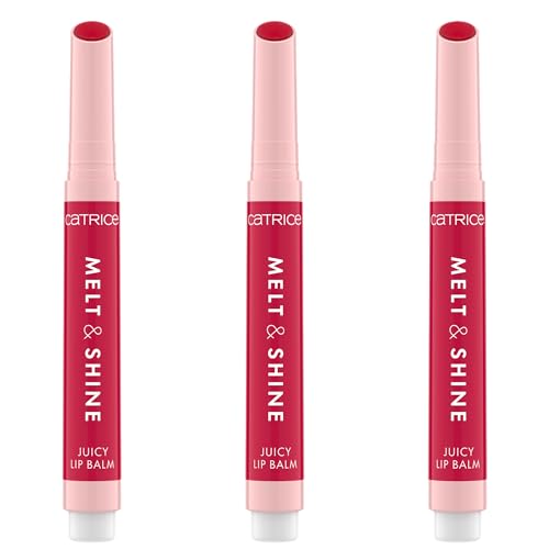 Catrice Melt & Shine Juicy Lip Balm, Nr. 070, Pink, feuchtigkeitsspendend, vergrößernd, glänzend, strahlend frisch, vegan, ölfrei, ohne Parabene, Nanopartikel frei, 3er Pack (3x1.3g) von Catrice