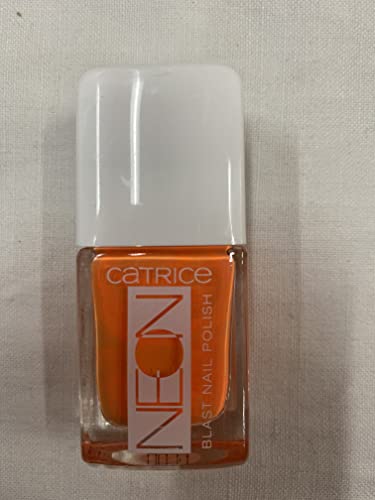 Catrice Neon Blast Nail Polish, Nailpolish, Nagellack, Nr. 02 Dazzling Orange, orange, für weiche Nägel, glänzend, farbintensiv, ohne Aceton, vegan, ohne Konservierungsstoffe (10,5ml) von Catrice