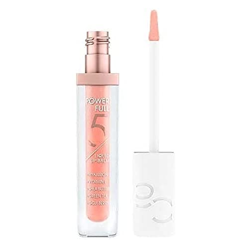 Catrice Power Full 5 Liquid Lip Balm, Nr. 020, Nude, feuchtigkeitsspendend, glättend, mit Vitaminen, glänzend, vegan, ohne Alkohol, ohne Parabene, ohne Mikroplastikpartikel, 1er Pack (4.5ml) von Catrice