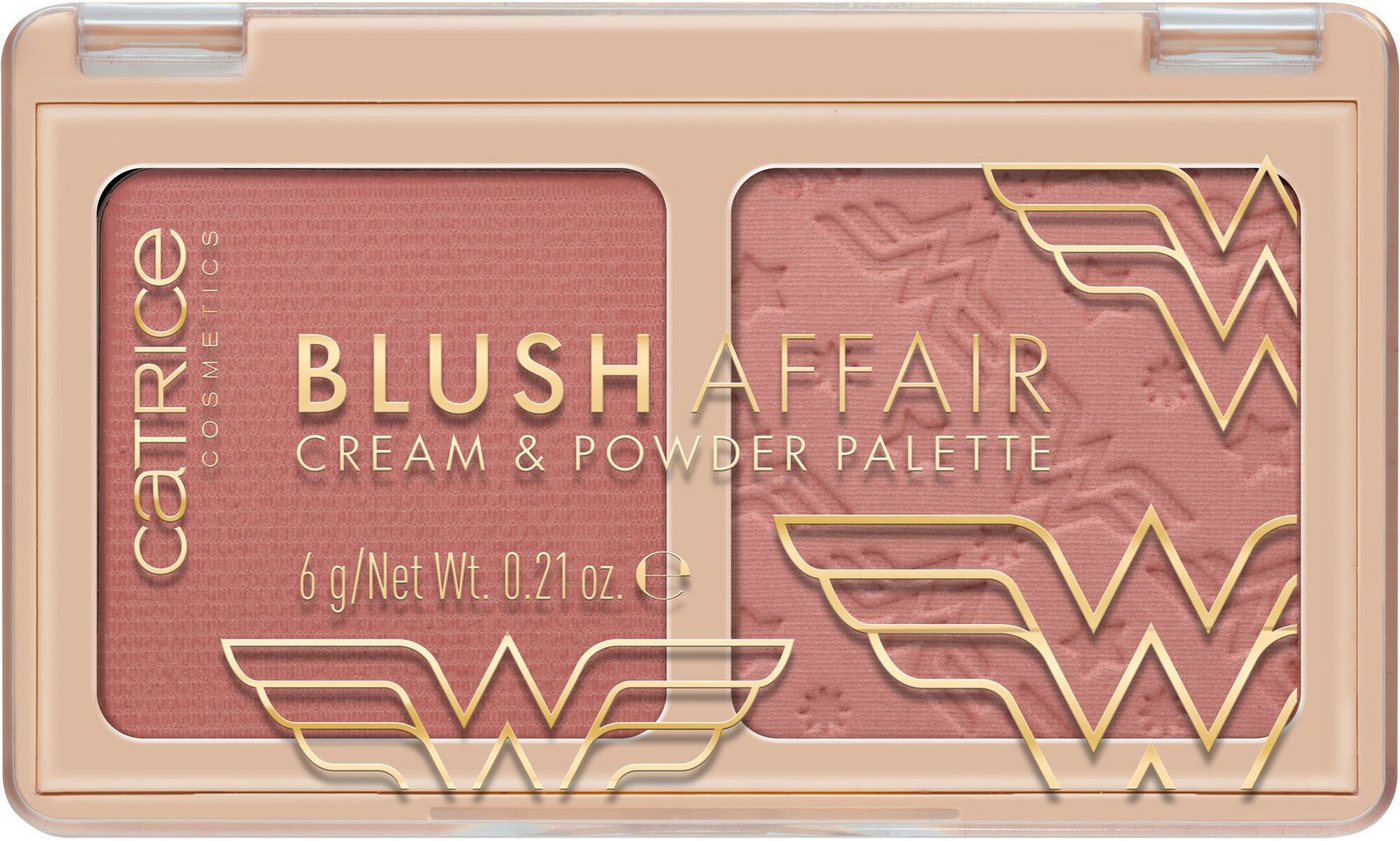 Catrice Rouge-Palette Wonder Woman Blush Affair Cream & Powder Palette, Variable Deckkraft, natürliches Finish, leicht verblendbar. von Catrice
