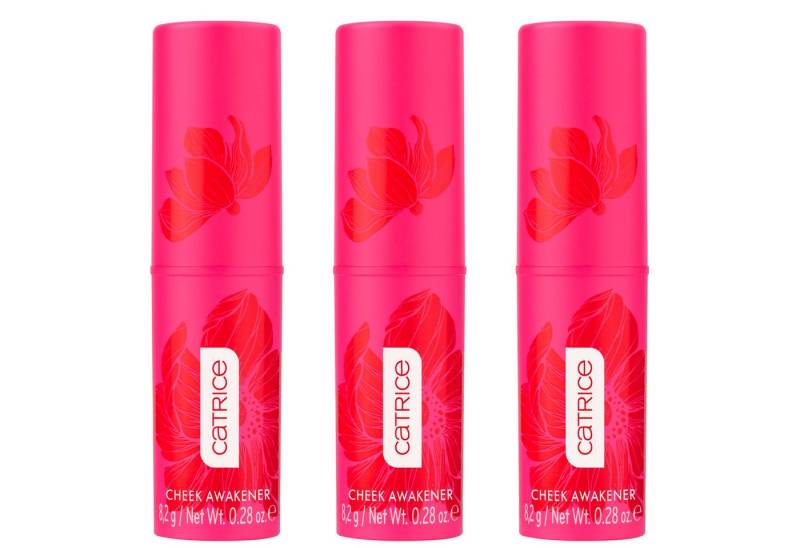 Catrice Rouge SPRING AWAKENING Cheek Awakener, 3-tlg., pH-reagierende Formel, schimmerndes, natürliches Finish, vegan. von Catrice