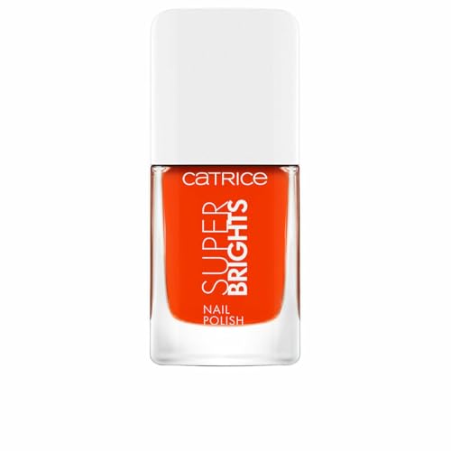 Catrice Super Brights Nail Polish, Nailpolish, Nagellack, Nr. 010 Aperitivo, orange, glänzend, farbintensiv, ohne Aceton, vegan, Mikroplastik Partikel frei (10,5ml) von Catrice