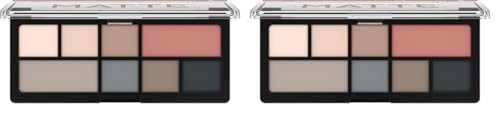 Catrice The Dusty Matte Eyeshadow Palette, Lidschatten, Grau, 8 Grau-Töne, matt, vegan, ohne Mikroplastikpartikel, ohne Parfüm, ölfrei, 2er Pack (9g) von Catrice