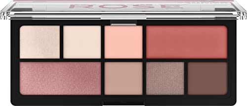 Catrice The Electric Rose Eyeshadow Palette, Lidschatten, Pink, 8 Pink-Töne, schimmernd, metallisch, matt, vegan, ohne Mikroplastikpartikel, ohne Parfüm, ölfrei, 1er Pack (9g) von Catrice