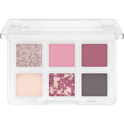 Catrice Tiny Treasures Eyeshadow Palette, Lidschatten, Nr. 020, Rot, 6 Rot-Töne, schimmernd, glitzernd, metallisch, vegan, ohne Mikroplastikpartikel, Nanopartikel frei, ohne Parfüm, 1er Pack (4.2g) von Catrice
