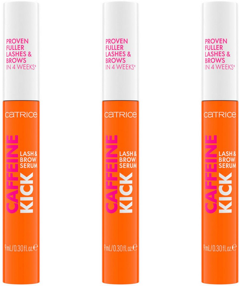 Catrice Wimpernserum Caffeine Kick Lash & Brow Serum, 3-tlg., mit Koffein von Catrice