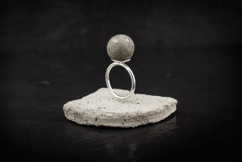 Ring - Sterling Silber Und Beton Ring - Sterling Silber Und Beton von Catrie