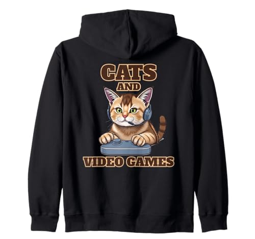 Katzen und Spiele | Lustiger Katzenvater, Mama, Kind Kapuzenjacke Katzen und Spiele | Lustiger Katzenvater, Mama, Kind Kapuzenjacke von Cats And Gaming Apparel