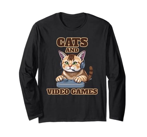 Katzen und Spiele | Lustiger Katzenvater, Mama, Kind Langarmshirt Katzen und Spiele | Lustiger Katzenvater, Mama, Kind Langarmshirt von Cats And Gaming Apparel