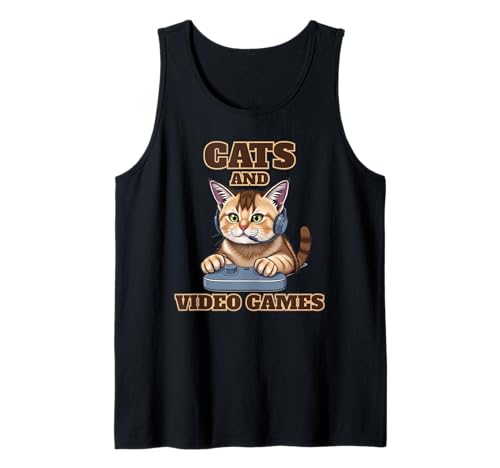 Katzen und Spiele | Lustiger Katzenvater, Mama, Kind Tank Top Katzen und Spiele | Lustiger Katzenvater, Mama, Kind Tank Top von Cats And Gaming Apparel