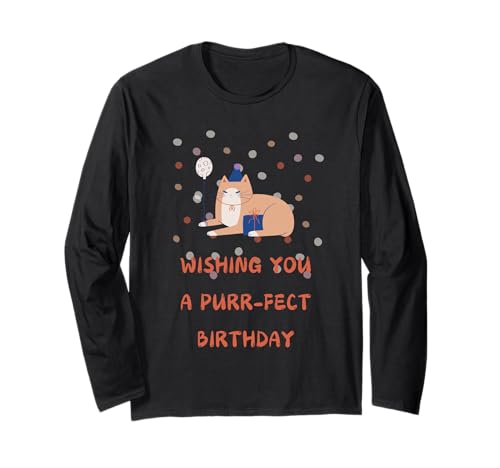 Purrfect Kitty Cat Design Lustiger Geburtstag für Frauen Langarmshirt Purrfect Kitty Cat Design Lustiger Geburtstag für Frauen Langarmshirt von Cats and Kittens Emporium - Purrfect for Cat