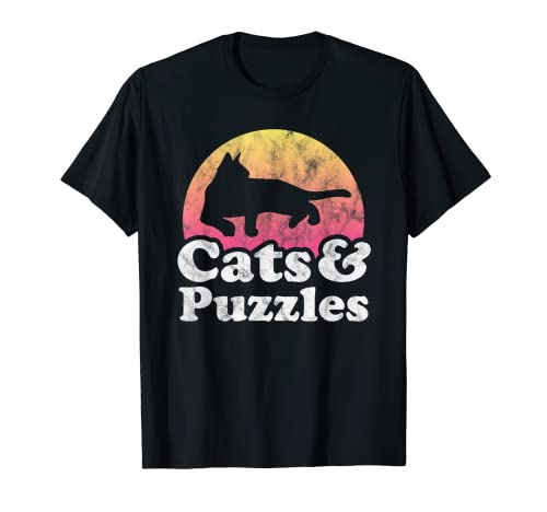 Cats and Puzzles Herren oder Damen Katze und Puzzle T-Shirt von Cats and Puzzles Apparel Co