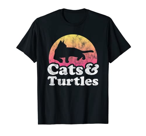 Cats and Turtles Herren oder Damen Katze und Schildkröte T-Shirt von Cats and Turtles Apparel Co