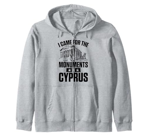 Katzen Ich Bin wegen der Monumente auf Zypern für Männer und Frauen gekommen. Kapuzenjacke von Cats in Cyprus