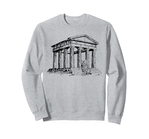 Katze auf der Akropolis Griechenland geeignet für Männer und Frauen. Sweatshirt von Cats in Greece