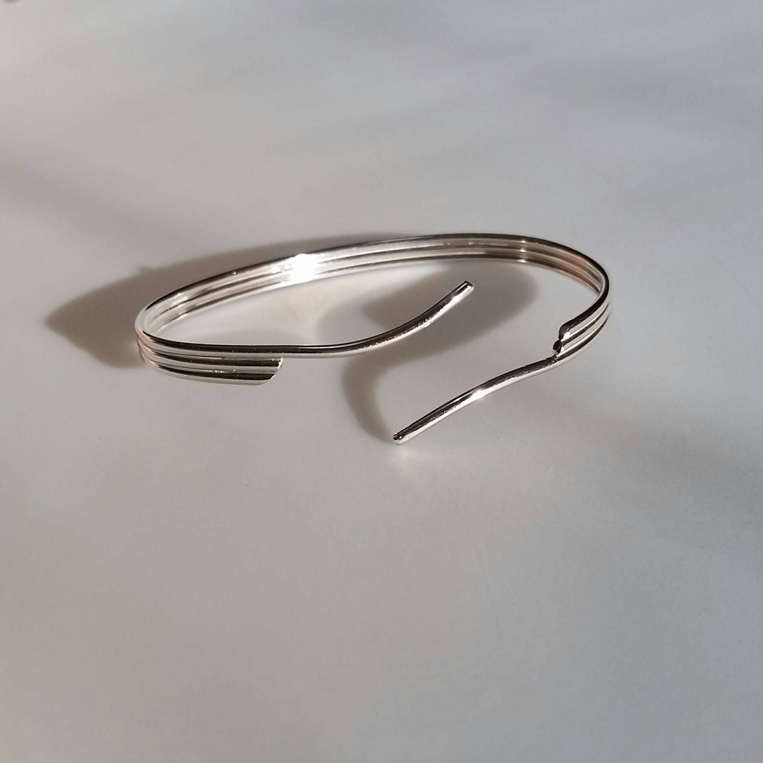 sterling Offener Armreif, Armband sterling Offener Armreif, Armband von CatsCreationsLLC