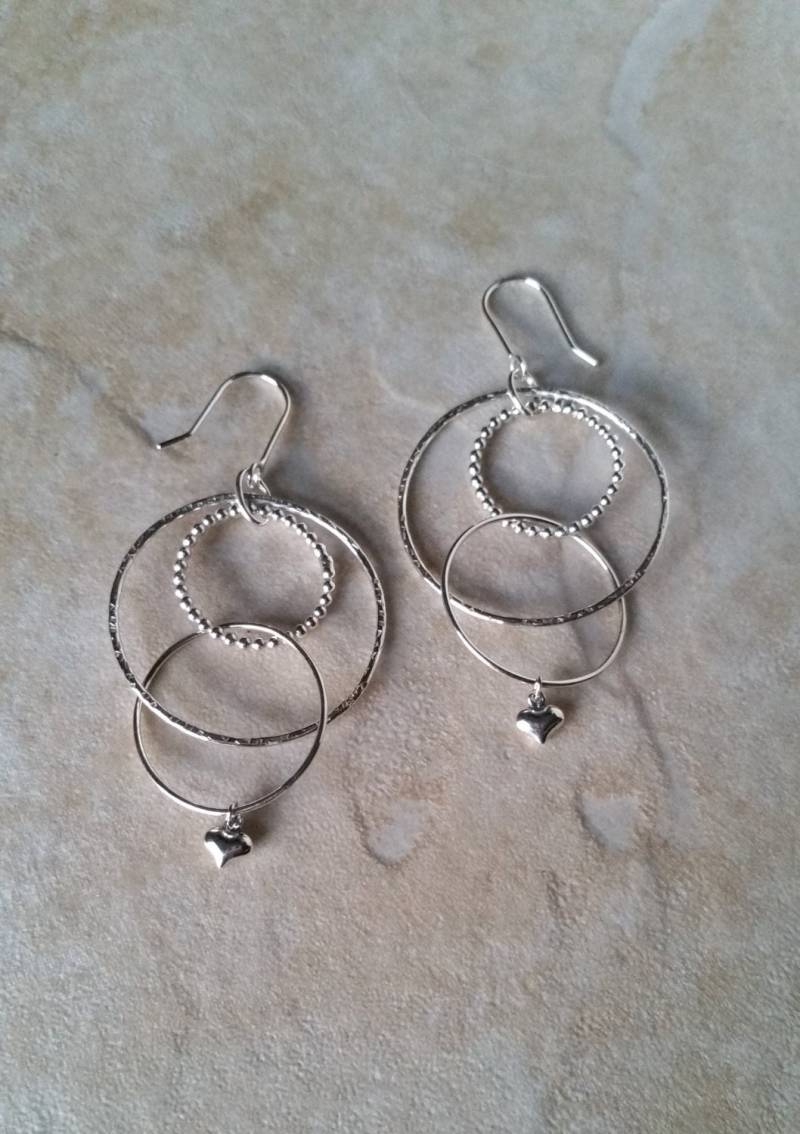 sterling Silber Triple Creolen sterling Silber Triple Creolen von CatsCreationsLLC