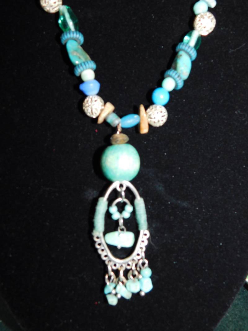 Türkis Anhänger Halskette von CattFoyCreatives