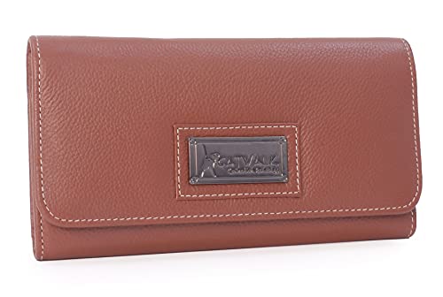 Catwalk Collection Handbags - Geldbörse Damen Leder - Portemonnaie Mittelgroß - 14 Kartenfächer und Münzfach - RFID Blocker - Gemma Kastanie Braun Catwalk Collection Handbags - Geldbörse Damen Leder - Portemonnaie Mittelgroß - 14 Kartenfächer und Münzfach - RFID Blocker - Gemma Kastanie Braun von Catwalk Collection Handbags