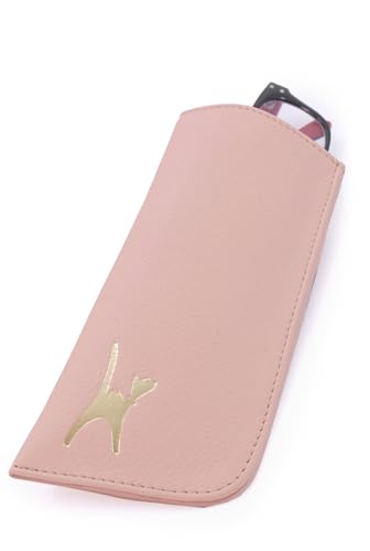 Catwalk Collection Handbags - Damen Leder Brillenetui Weich - Sonnenbrillen Etui Klein - Brillentasche mit Geschenkbox - Iris - Rosa von Catwalk Collection Handbags