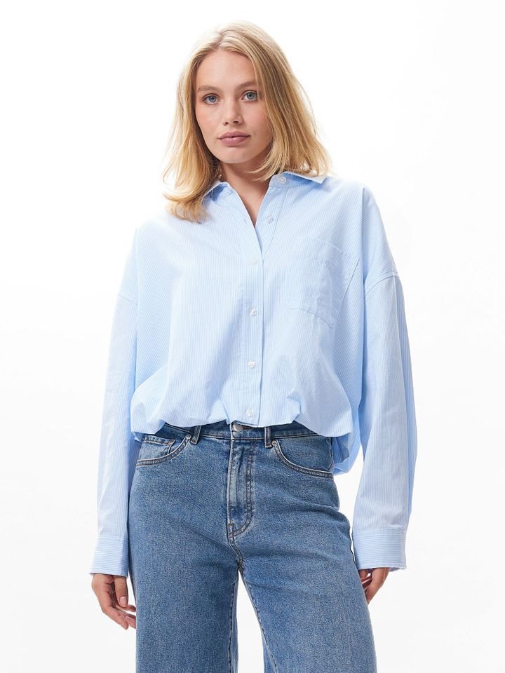 Catwalk Junkie Langarmbluse - lässige Hemdbluse in Streifenmuster in "Tucked-In"-Look Catwalk Junkie Langarmbluse - lässige Hemdbluse in Streifenmuster in "Tucked-In"-Look von Catwalk Junkie