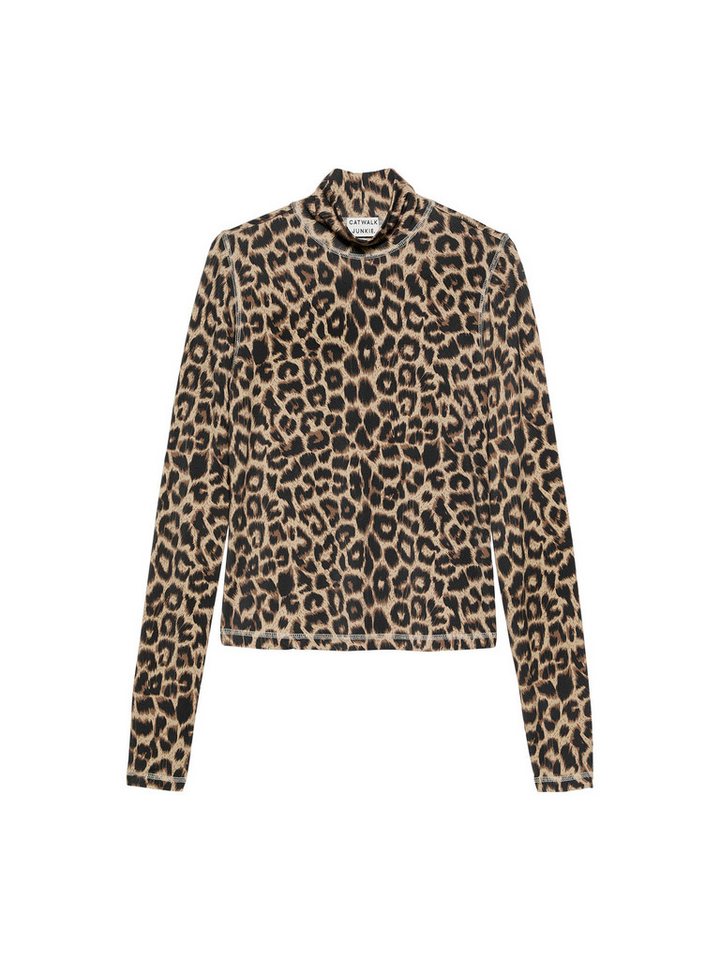 Catwalk Junkie Langarmshirt – Longsleeve in Leoprint mit Inside-Out-Nähten von Catwalk Junkie