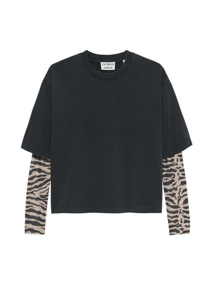 Catwalk Junkie Sweatshirt - Langarmshirt Damen - Layering Shirt Zebra - von Catwalk Junkie