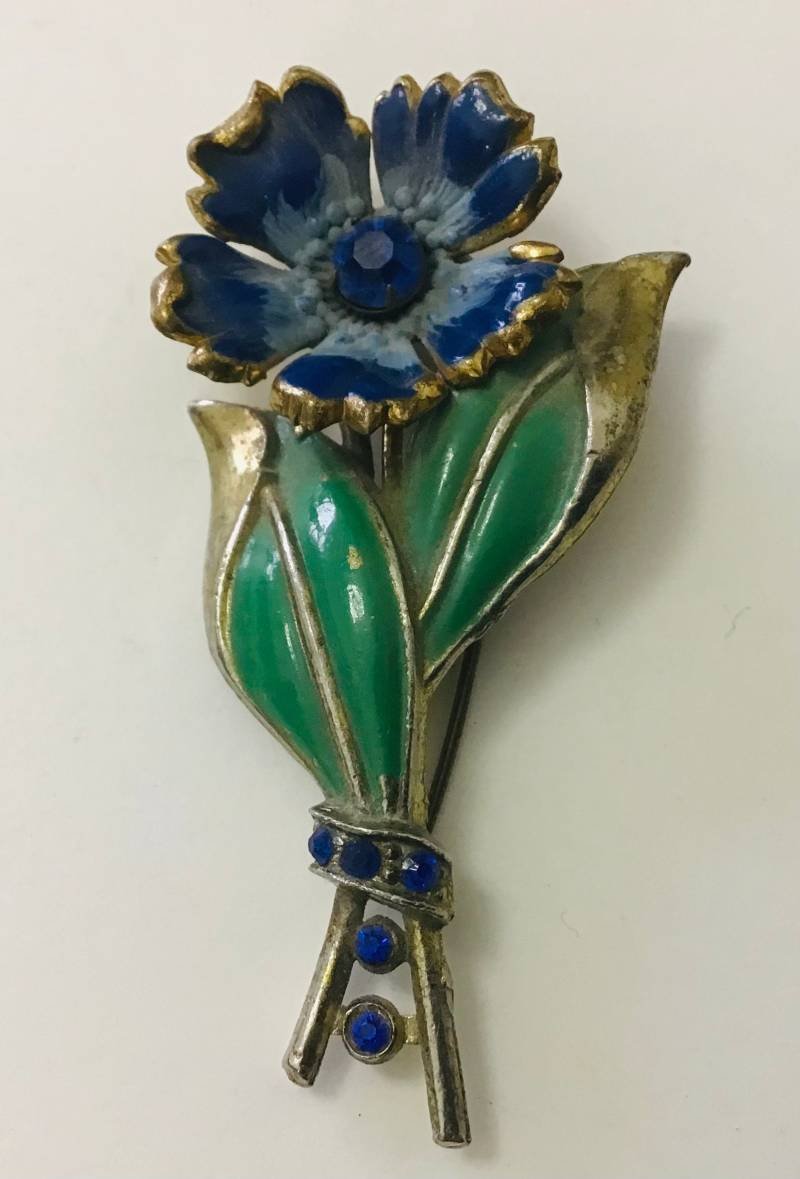 Vintage Brosche Blume Vintage Brosche Blume von Catwithahatmunich