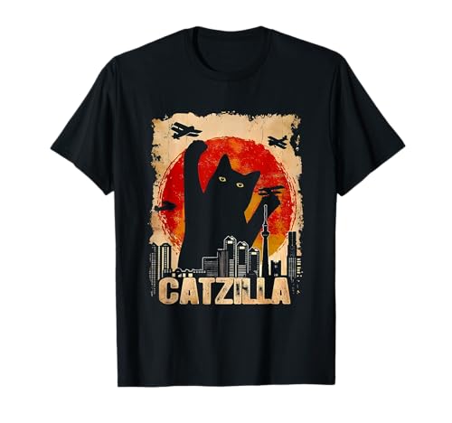 Catzilla Lustiges Kawaii-Katzen-Design für Männer Frauen Anime Stimmung T-Shirt Catzilla Lustiges Kawaii-Katzen-Design für Männer Frauen Anime Stimmung T-Shirt von Catzilla Funny Kawaii Cat Design for Men Women