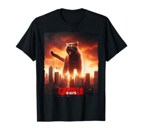 Catzilla Cat Japanische Kunst Lustige Katze für Männer Frauen Kinder Jungen T-Shirt Catzilla Cat Japanische Kunst Lustige Katze für Männer Frauen Kinder Jungen T-Shirt von Catzilla Japanese Monster Cat Anime Kawaii Sunset
